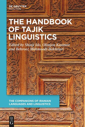 Tajik Linguistics Shinji Ido Editor Behrooz Mahmoodibakhtiari Editor