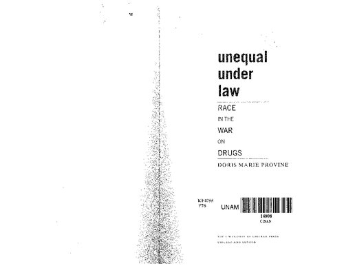 Unequal Under Law Doris Marie Provine