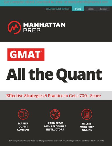 Gmat All The Quant The Definitive Guide To The Quant Section Of The Gmat Manhattan Prep Gmat Strategy Guides 7th Edition Manhattan Prep