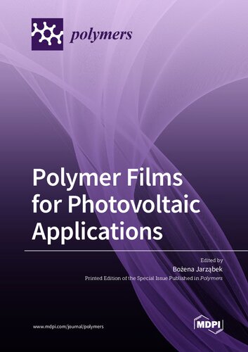 Polymer Films For Photovoltaic Applications Boena Jarzbek