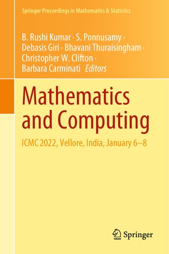 Mathematics And Computing Icmc 2022 Vellore India January 68 B Rushi Kumar