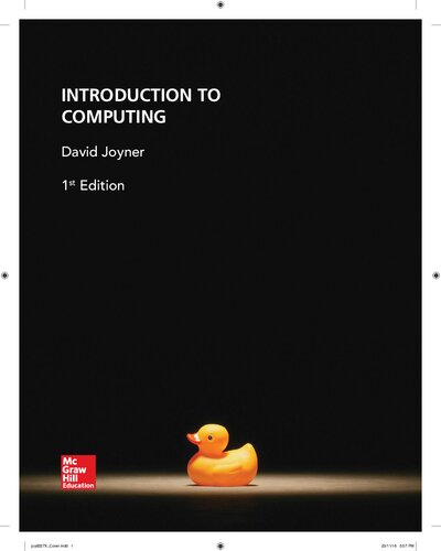 Introduction To Computing 1st Edition David A Joyner