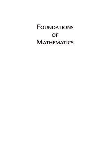 Foundations Of Mathematics Algebra Geometry Trigonometry And Calculus Philip Brown