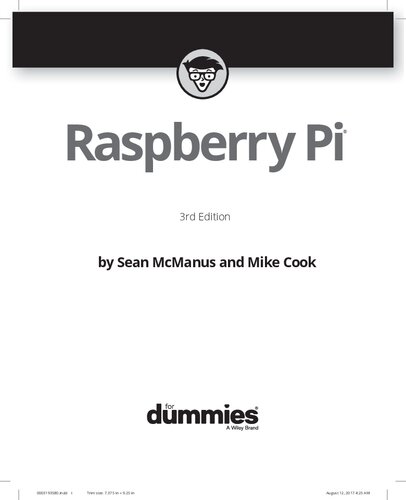 Raspberry Pi For Dummies 3rd Edition Sean Mcmanus Mike Cook