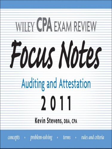 Wiley Cpa Examination Review Focus Notes 6th Edition Kevin Stevens
