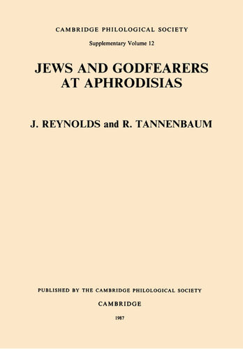Jews And Godfearers At Aphrodisias J Reynolds R F Tannenbaum
