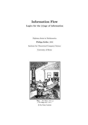 Information Flow Logics For The Rage Of Information First Philipp Keller