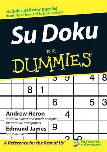 Su Doku For Dummies 1st Edition Adrew Heron Edmund James