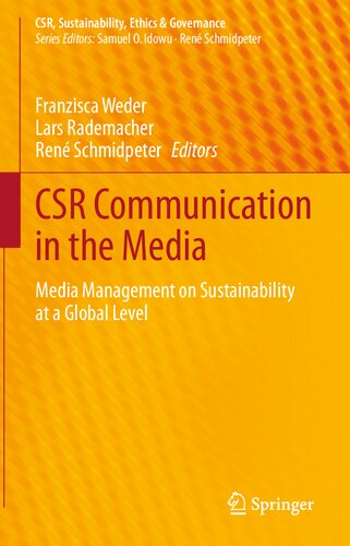 Csr Communication In The Media Media Management On Sustainability At A Global Level Franzisca Weder