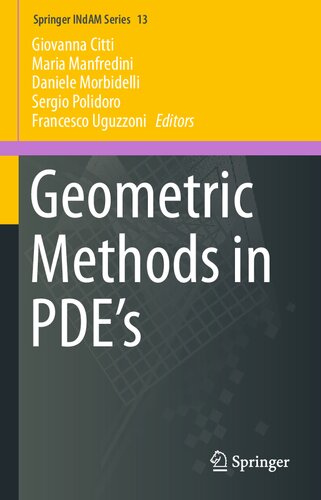 Geometric Methods In Pdes Giovanna Citti Maria Manfredini