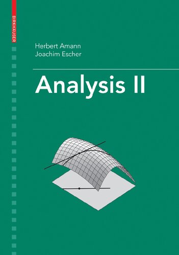 Analysis Ii Herbert Amann Joachim Escher