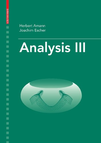 Analysis Iii Herbert Amann Joachim Escher