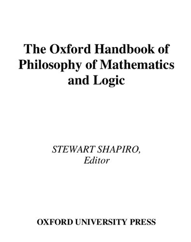 The Oxford Handbook Of Philosophy Of Mathematics And Logic Shapiro S Ed