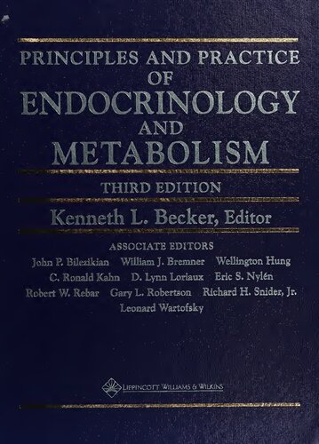 Principles And Practice Of Endocrinology And Metabolism 3rd Edition Kenneth L Becker
