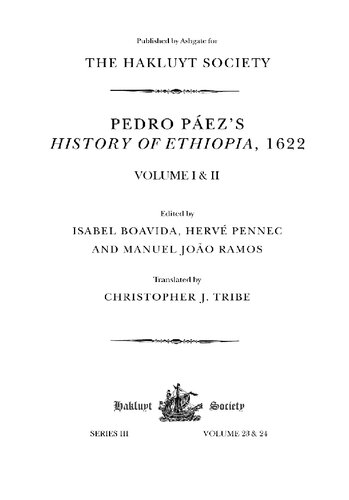 Pedro Pezs History Of Ethiopia 1622 Volumes Iii 1st Edition Pedro Pez