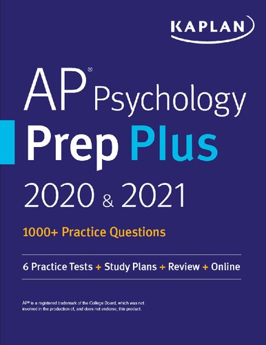 Ap Psychology Prep Plus 2020 2021 M Dominic Eggert Editor