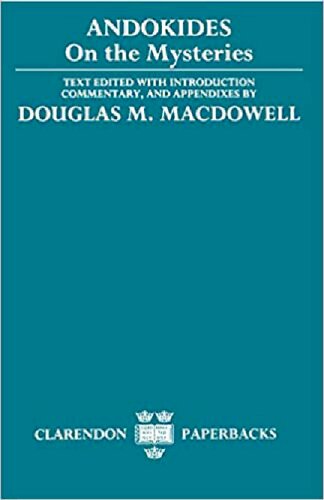 Andokides On The Mysteries Reprint 1962 Douglas M Macdowell Editor