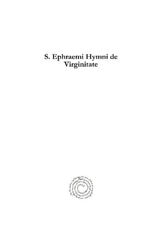 S Ephraemi Hymni De Virginitate Ignatius Ephrem Ii Rahmani