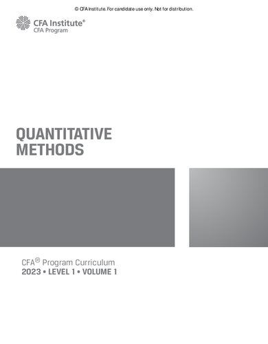 Cfa Level 1 Volume 1 Cfa Institute