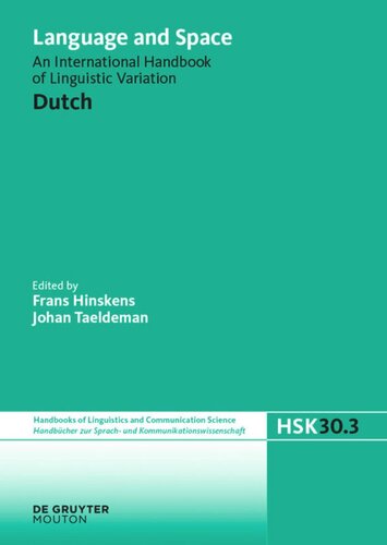 Language And Space Volume 3 Dutch Frans Lmp Hinskens Editor Johan Taeldeman Editor