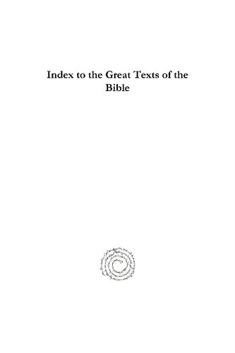 Index To The Great Texts Of The Bible James Hastings