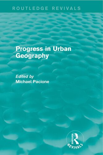 Progress In Urban Geography Michael Pacione