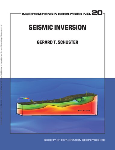 Seismic Inversion Gerard T Schuster