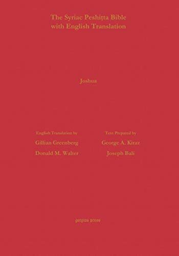 The Syriac Peshiṭta Bible With English Translation Joshua Gillian Greenberg Donald Walter