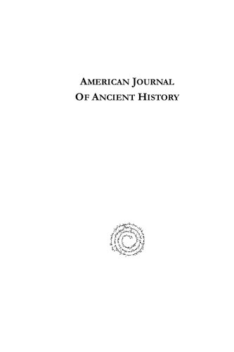 American Journal Of Ancient History New Series Volume 34 20042005 2007 T Corey Brennan