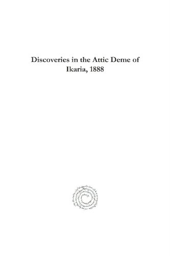 Discoveries In The Attic Derne Of Ikaria 1888 1st Edition Carl D Buck