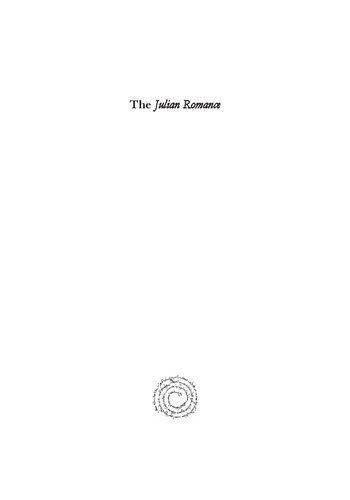The Julian Romance Revised A New English Translation Michael Sokoloff