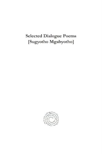 Selected Dialogue Poems Sugyotho Mgabyotho Sebastian Brock