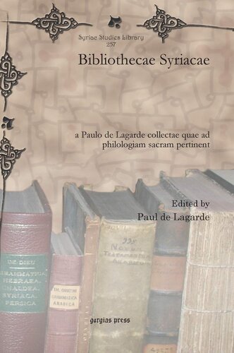 Bibliothecae Syriacae Syriac Edition Unknown