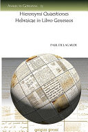 Hieronymi Quaestiones Hebraicae In Libro Geneseos Paul De Lagarde