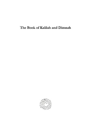 The Book Of Kalilah And Dimnah Translated From Arabic Into Syriac William Wright