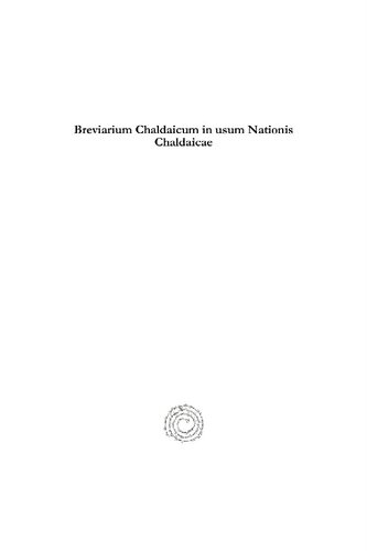 Breviarium Chaldaicum In Usum Nationis Chaldaicae Joseph Guriel
