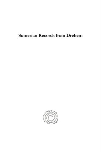 Sumerian Records From Drehem William Nesbit