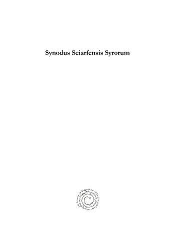 Synodus Sciarfensis Syrorum Ioannes Simeoni S Cretoni