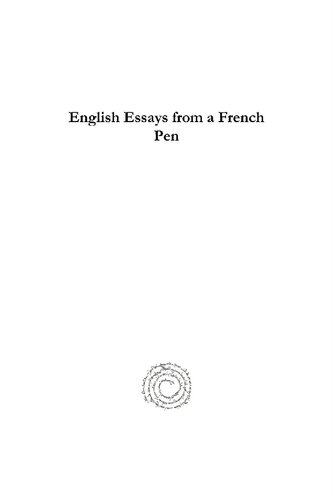 English Essays From A French Pen Jean Jules Jusserand