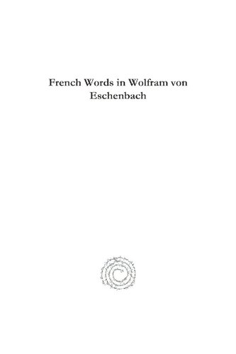 French Words In Wolfram Von Eschenbach Leo Wiener