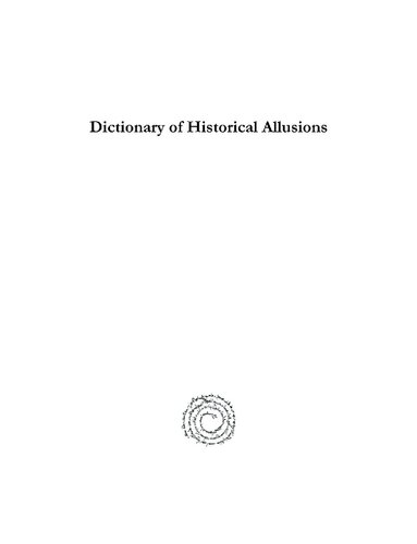 Dictionary Of Historical Allusions Thomas Benfield Harbottle