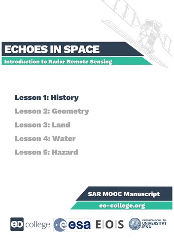 Echoes In Space Introduction To Radar Remote Sensing Lesson 1 History Robert Eckardt