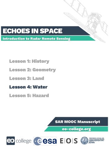 Echoes In Space Introduction To Radar Remote Sensing Lesson 4 Water Robert Eckardt