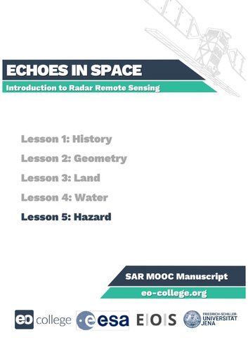 Echoes In Space Introduction To Radar Remote Sensing Lesson 5 Hazard Robert Eckardt