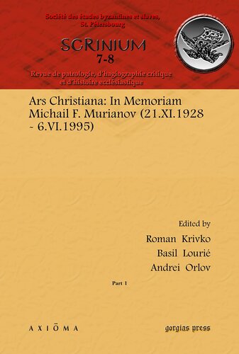 Ars Christiana In Memoriam Michail F Murianov 21xi1928 6vi1995 Roman Krivko
