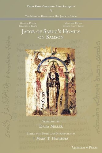 Jacob Of Sarugs Homily On Samson Annotated Bilingual Dana Miller
