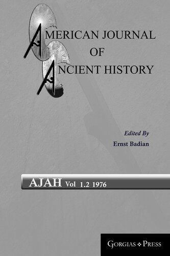 American Journal Of Ancient History Badian Ernst