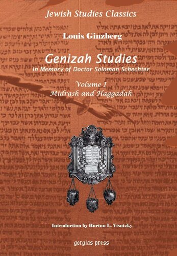 Genizah Studies In Memory Of Doctor Solomon Schechter Midrash And Haggadah Volume 3 Liturgical And Secular Poetry Jewish Studies Classics Hebrew Edition Louis Ginzberg