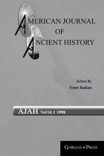 American Journal Of Ancient History 141 Ernst Badian