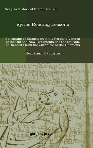 Syriac Reading Lessons Multilingual Edition Benjamin Davidson